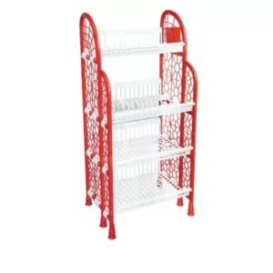 Premium Kitchen Rack Red And White