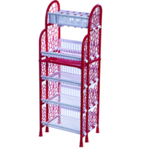 Standard Kitchen Rack 5 Step Red & White