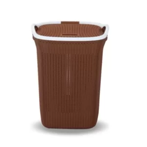 Cane Laundry Basket Oval- Eagle Brown