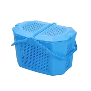 Family Basket Cyan Blue