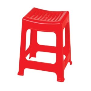 Timber Stool High Red